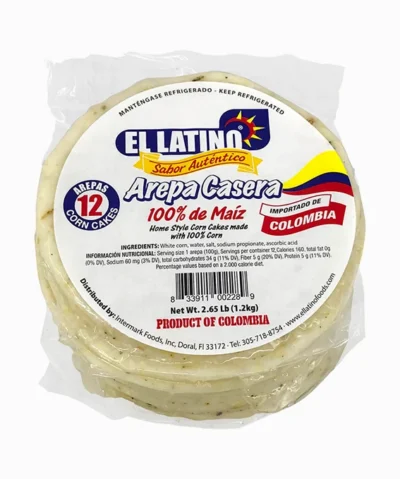 Arepa de Maíz Blanco 12 pcs