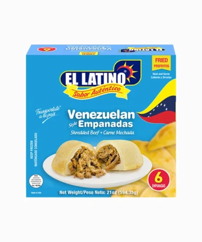 Empanadas venezolanas de carne mechada, prefritas 6 unidades