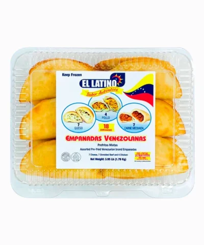 Empanadas Venezolanas mixtas prefritas 18 unidades