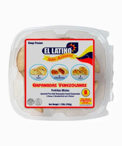 Empanadas Venezolanas mixtas prefritas 8 unidades