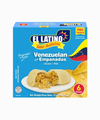 Empanadas venezolanas de pollo, prefritas de 6 unidades